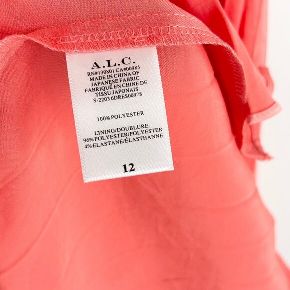 NWT A.L.C. Aries Pleated Satin Maxi Dress in Maillot - Picture 10 of 10